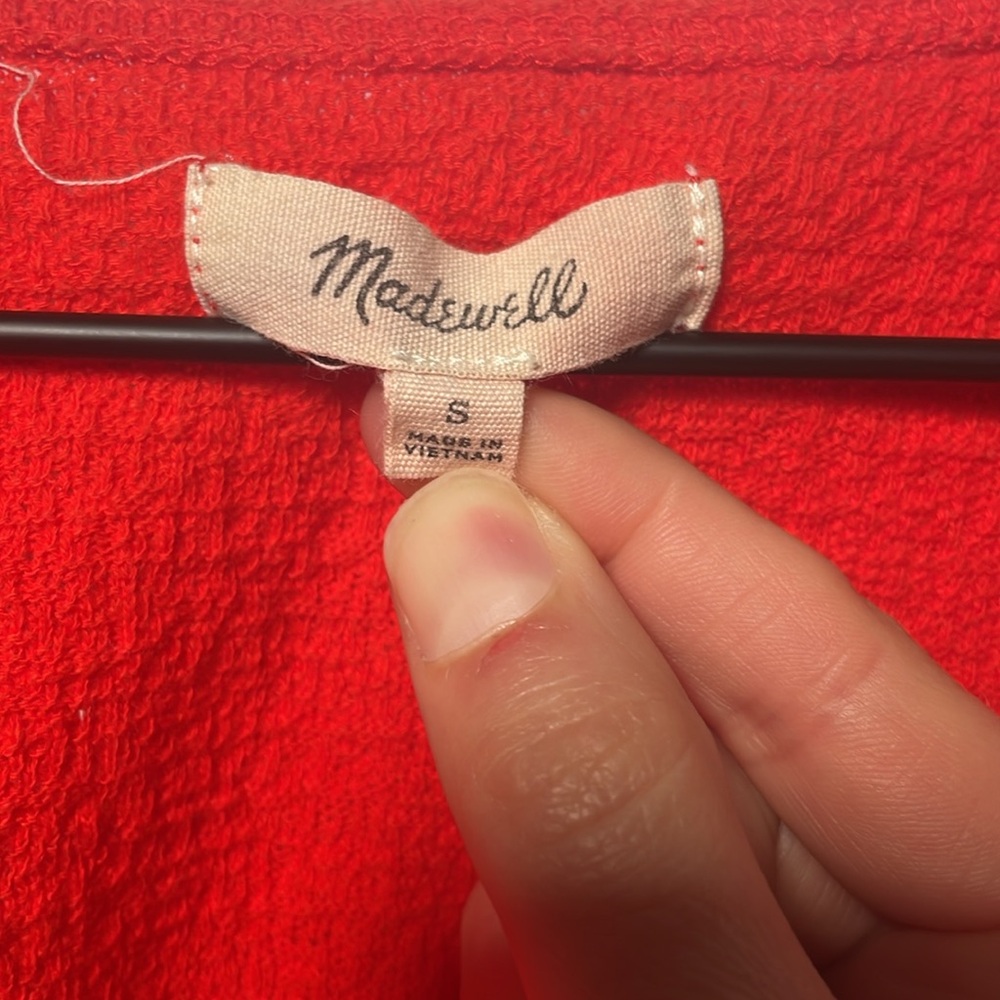 Madewell, short sleeve faux wrap, short sleeve shirt. (Small) - Picture 3 of 4
